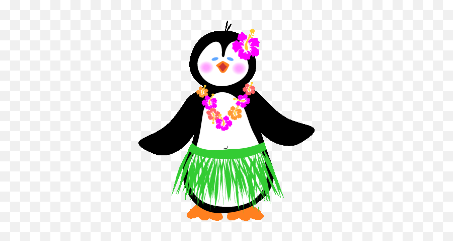 Hawaiian Skirt Clipart - Penguin Clip Art Emoji,Emoji Skirt