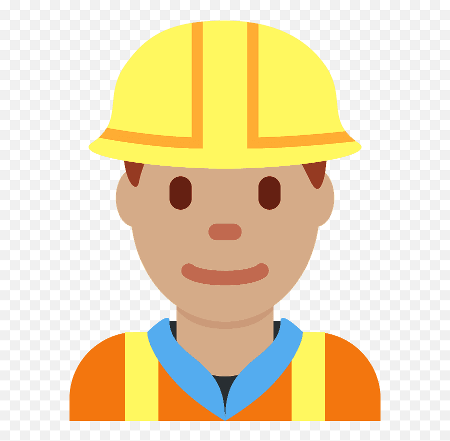 Man Construction Worker Emoji Clipart - Construção Emoji,Construction Equipment Emoji