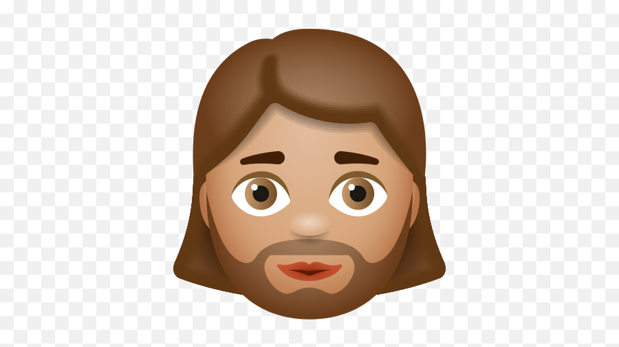 Woman With Beard Medium Skin Tone Icon - Happy Emoji,Beard Emoji