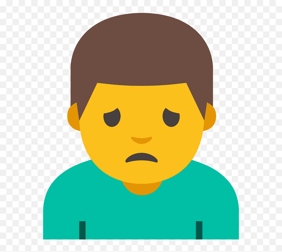 Man Frowning Emoji Clipart - Office Man In Clipart,Frowning Emoji