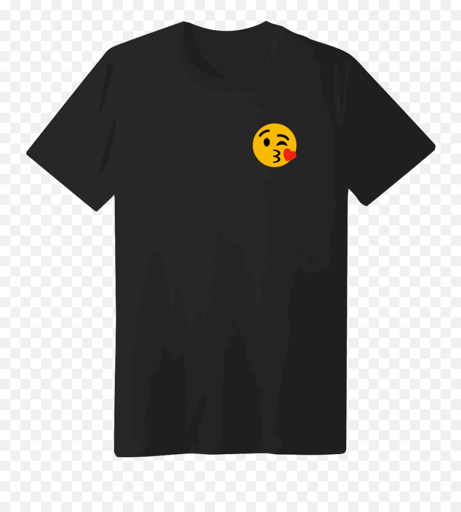 Tiimoji Kiss Verge Crew T Shirt - Short Sleeve Emoji,Chest Emoji