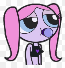 Bubbles Sticker Clipart - Full Size 2815346 Gum Powerpuff Girls Blowing Emoji