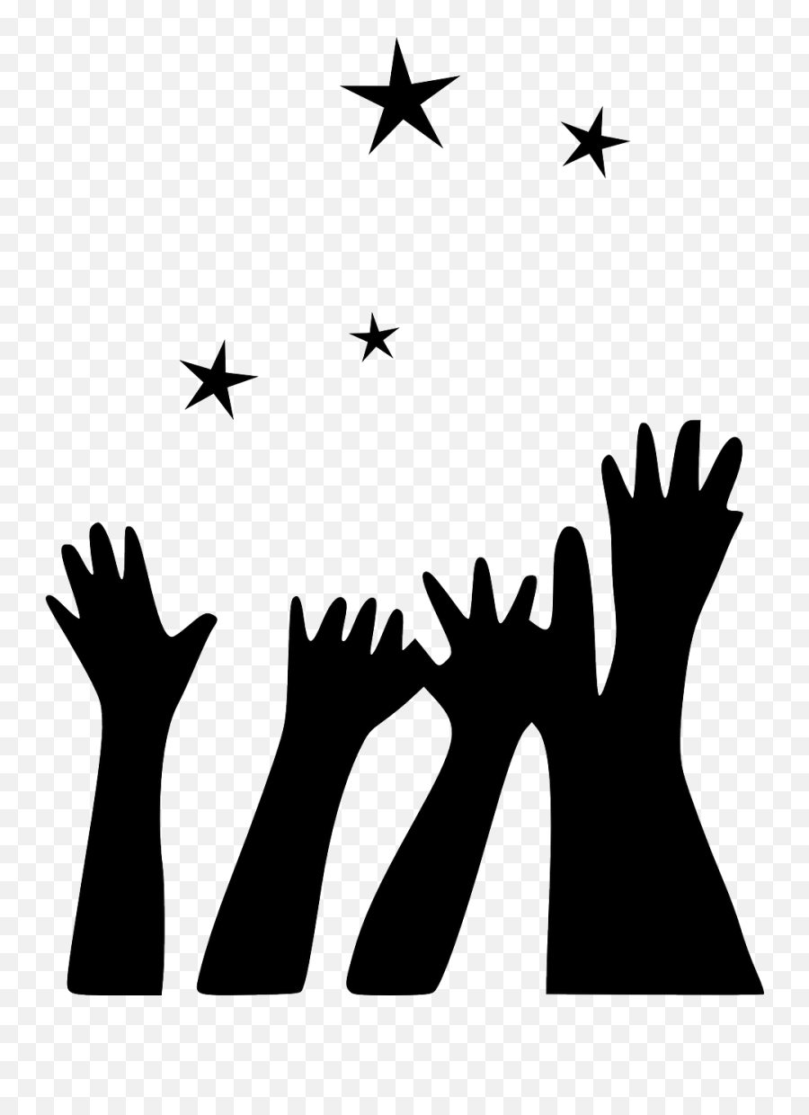 Ambition Goal Hands Reach Stars - Hands Reaching Clipart Emoji,Arms Raised Emoji