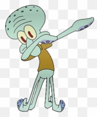 Dabbing Png Free - Transparent Background Squidward Emoji