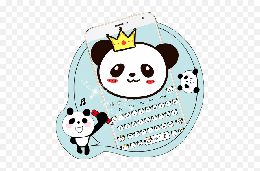 Cute Panda Keyboard Theme Panda - Giant Panda Emoji,Panda Emoji Keyboard