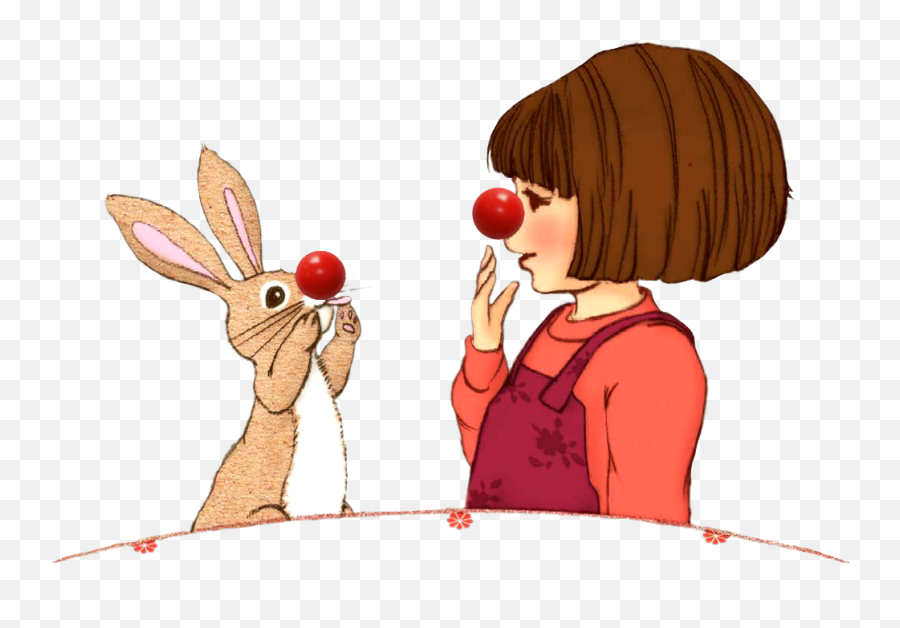 Rednose Rabbit Bunny Girl Littlegirl - Belle Et Boo Emoji,Bunny Girl Emoji