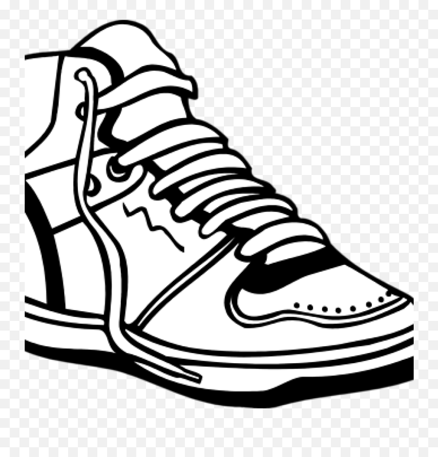 Library Of Cross Country Shoes Png - Sneaker Clipart Black And White Emoji,Running Shoes Emoji