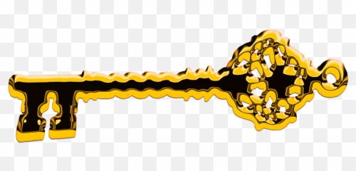 Key Gold Golden Isolated - Chave De Ouro Png Emoji