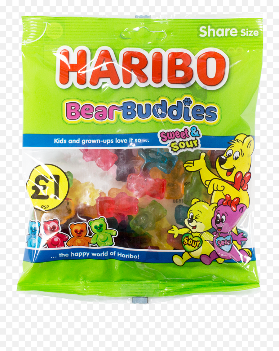 Haribo Bear Buddies Sweet Sour 180g - Sweet And Sour Haribo Emoji,Candy Sour Face Lemon Pig Emoji