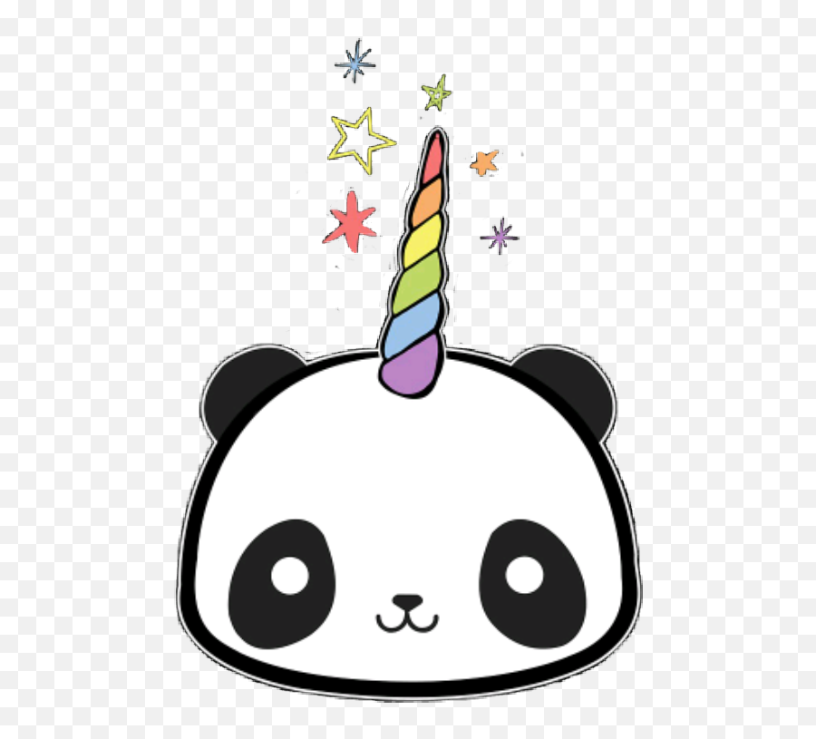 Easy Kawaii Panda Unicorn Cute Drawings - Cute Panda Unicorn Drawing Emoji,How To Draw A Emoji Unicorn