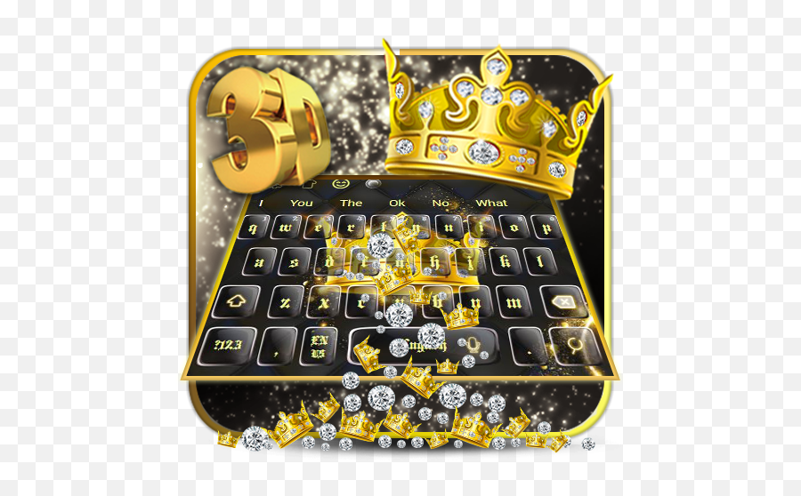 Download Luxury Crown 3d Keyboard For - Number Emoji,Crown Emoji Keyboard
