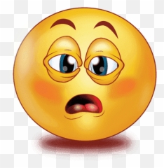 Sleepy Emoji Png Transparent Picture - Smiley