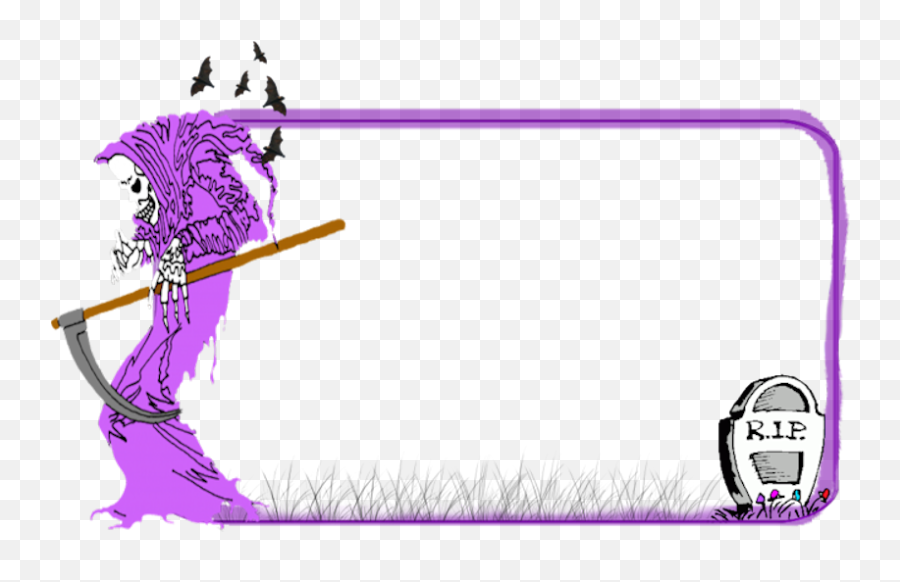 Grim Reaper Border Psd Official Psds - Tombstone Clipart Emoji,Grim Reaper Emoji