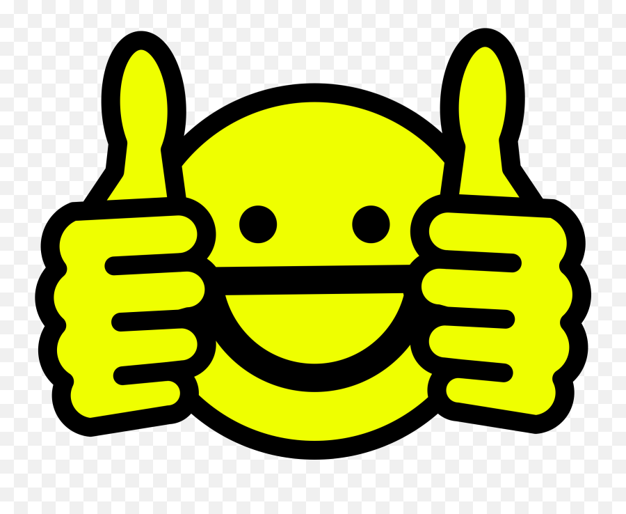 Download Awesome Happy Face Clipart Transparent - Thumbs Up Emoji Black And White,Emoji Thumbs Up