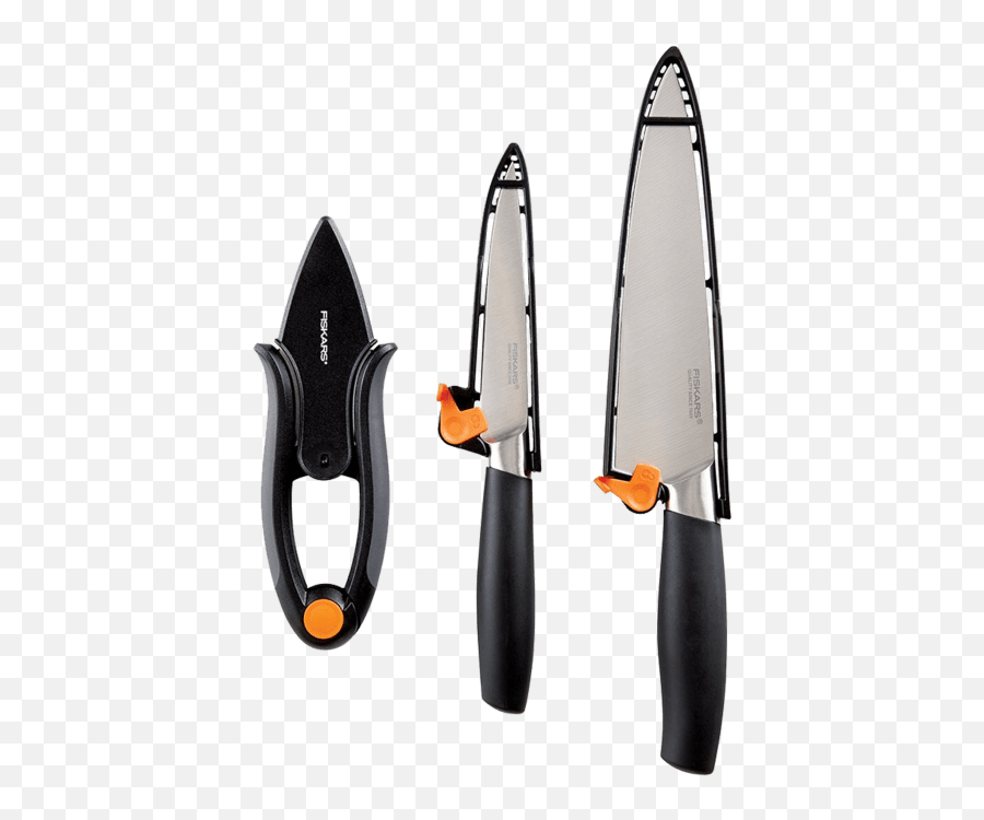 2 - Pack Fiskars 3piece Functional Form Kitchen Cutting Hunting Knife Emoji,Emoji 2 Margarita