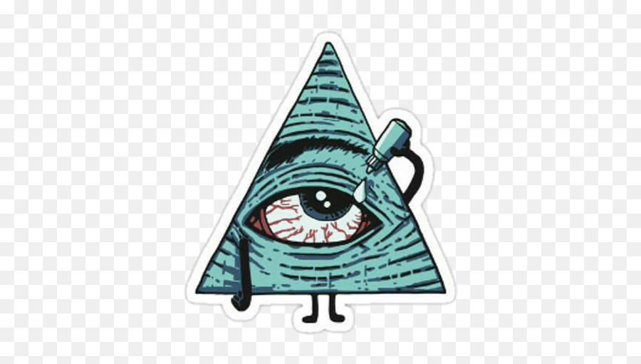 When Your Third Eye Has Seen Too Much Bullshit Sticker - Illuminati Stickers Emoji,Birthday Hat Emoji