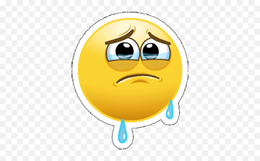 Emoticonos Animados - Crying Sad Face Gif Emoji,Emoji Llorando