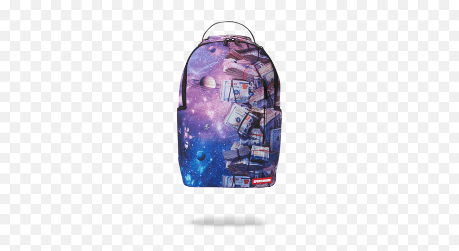 Money - Spaced Out Sprayground Backpack Emoji,Purple Emoji Backpack