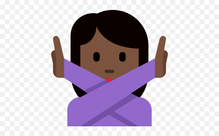 Twemoji2 1f645 - Woman Cross Arms Emoji,Upside Down Smile Emoji