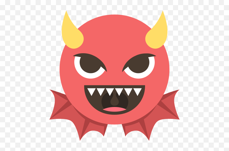 Emojione 1f47f - Emoji Capeta,Tooth Emoji