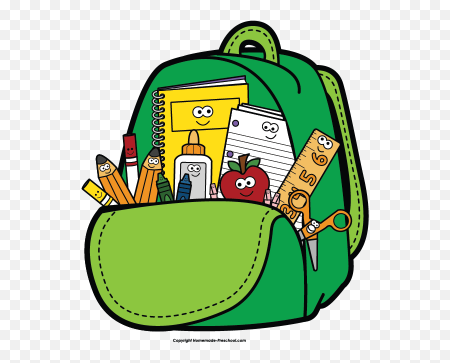 Library Of Achool Vector Transparent - Free Backpack Clipart Emoji,School Emoji Transparent