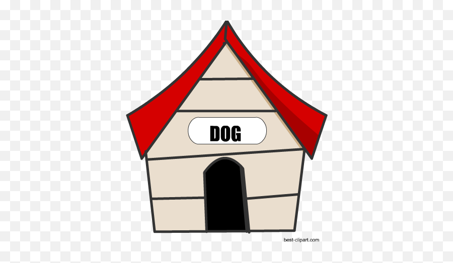 Free Dog Clip Art Dog House And Puppy - Doghouse Clipart Transparent Emoji,Dog House Emoji