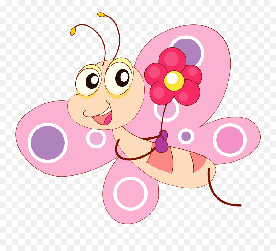 Pink Butterfly Vector Clipart Image - Butterfly Clipart Emoji,Butterfly Emoji Apple