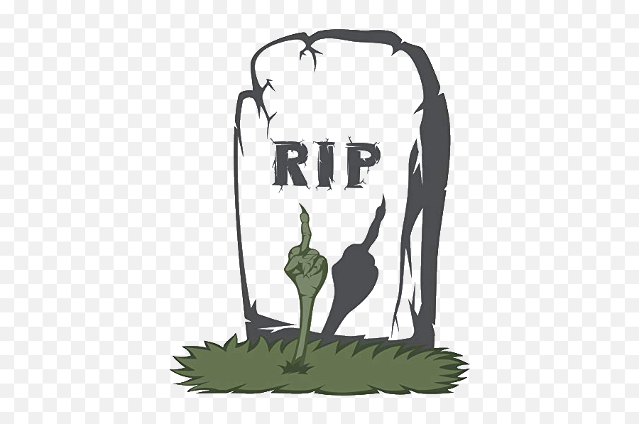 Rip Grave Stone - Spooky Tombstone Emoji,Grave Stone Emoji