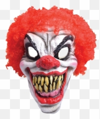 Clown Scary Horror Mask Scare Face Fright Fear Gear - Png Emoji
