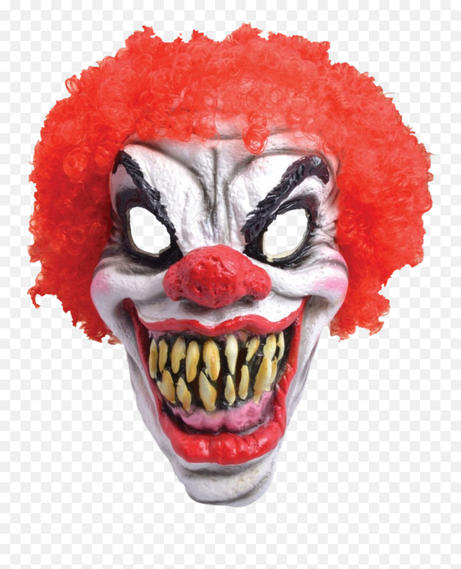 Clown Scary Horror Mask Scare Face Fright Fear Gear - Scary Scary Clown Mask Png Emoji,Scary Clown Emoji