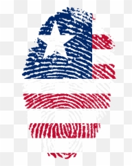 Liberia Flag Fingerprint Country Pride - Indonesia Png Emoji