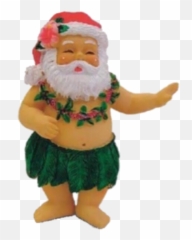 Santa Hula Hawaiian Freetoedit - Christmas Tree Hawaii Ornament Emoji,Hula Emoji