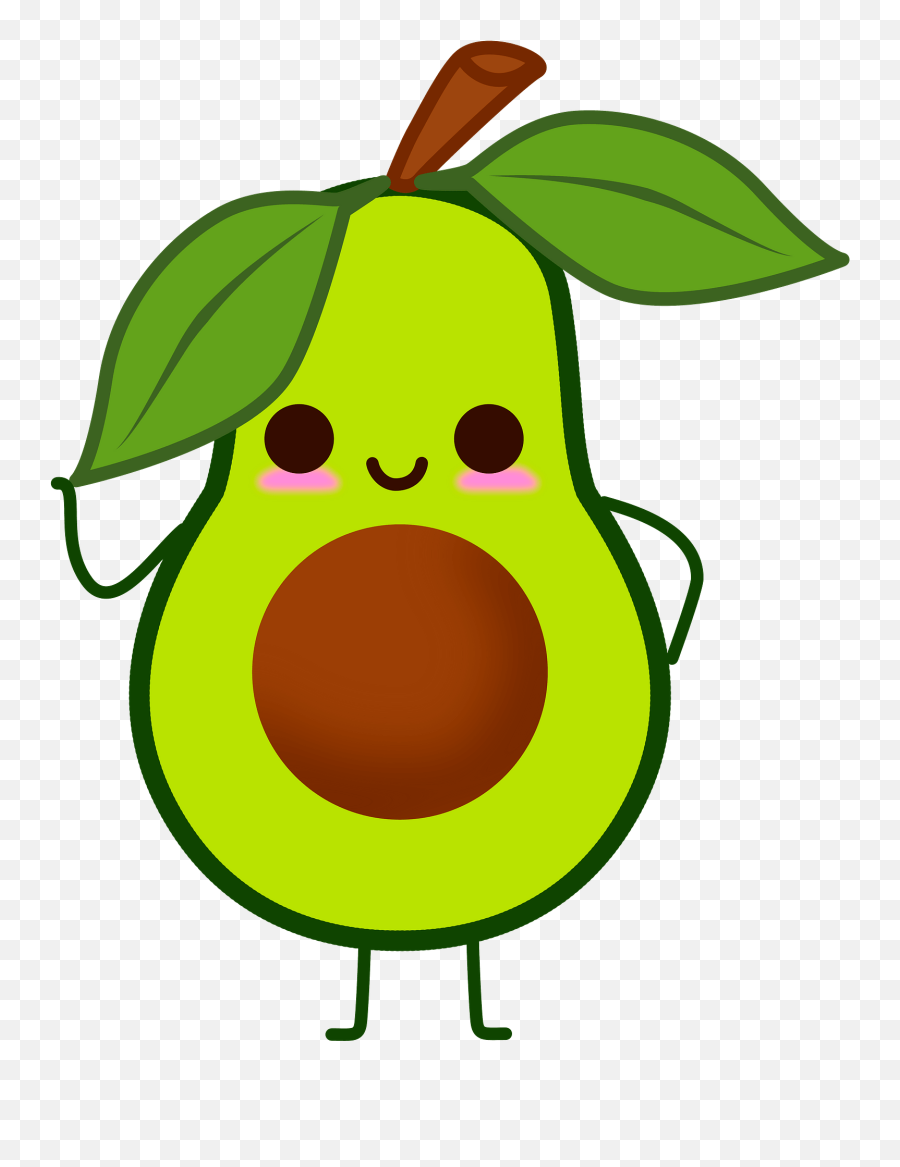 Clipart - Cartoon Avocado Emoji,Avocado Emoji Transparent