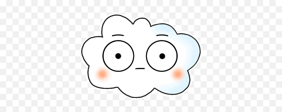 Cloud Emoji Sticker - Cloud Emoji Cute Discover U0026 Share Gifs Holdit Klistermærke Til Covers,Shame Emoji