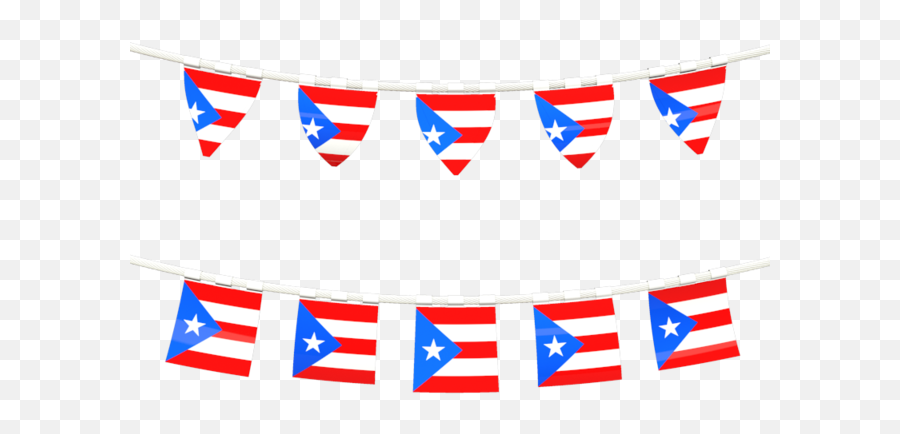 Puerto Rican Flag Banner Transparent - Row Of Puerto Rican Flags Emoji,Cuba Flag Emoji