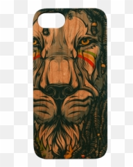 Rasta Lion Wood Phone Case Wood Phone Case Diy Iphone - Rasta Graffiti Art Emoji,Boar Emoji