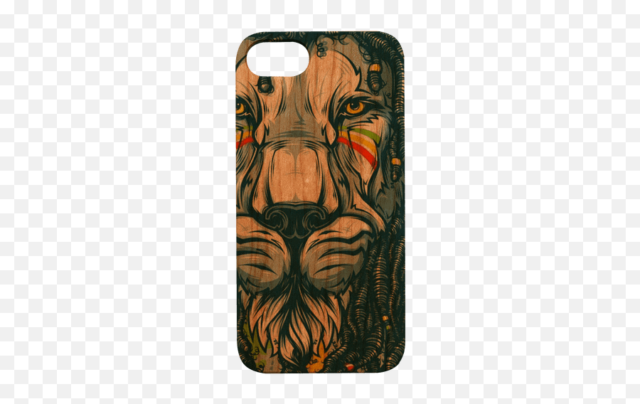 Rasta Lion Wood Phone Case Wood Phone Case Diy Iphone - Rasta Graffiti Art Emoji,Boar Emoji