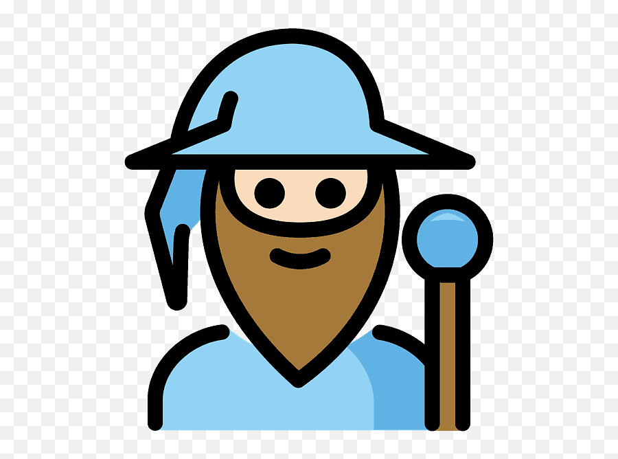 Man Mage Emoji Clipart - Openmoji,Emoji With Beard