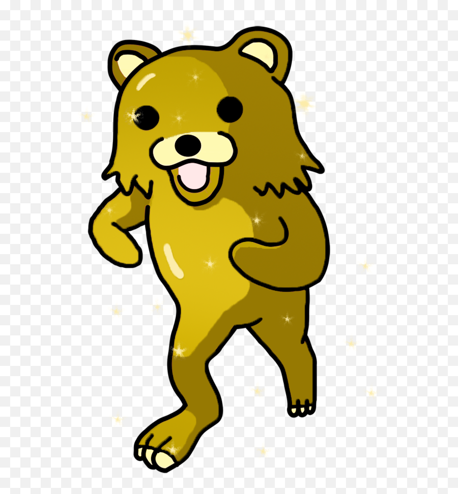 Yellow Mammal Bear Clip Art Carnivoran - Pedobear Emoji,Cat Cow Horse World Emoji