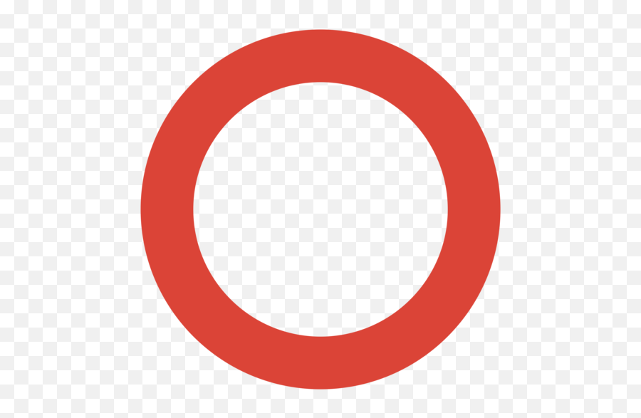 Hollow Red Circle Emoji - Circle Png,Red Emoji