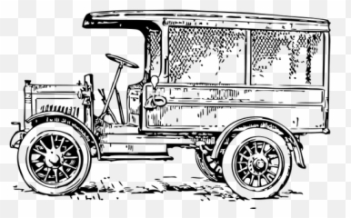 Old Medium Truck Vector Drawing - Old Truck Png Art Emoji,Pickup Truck Emoji