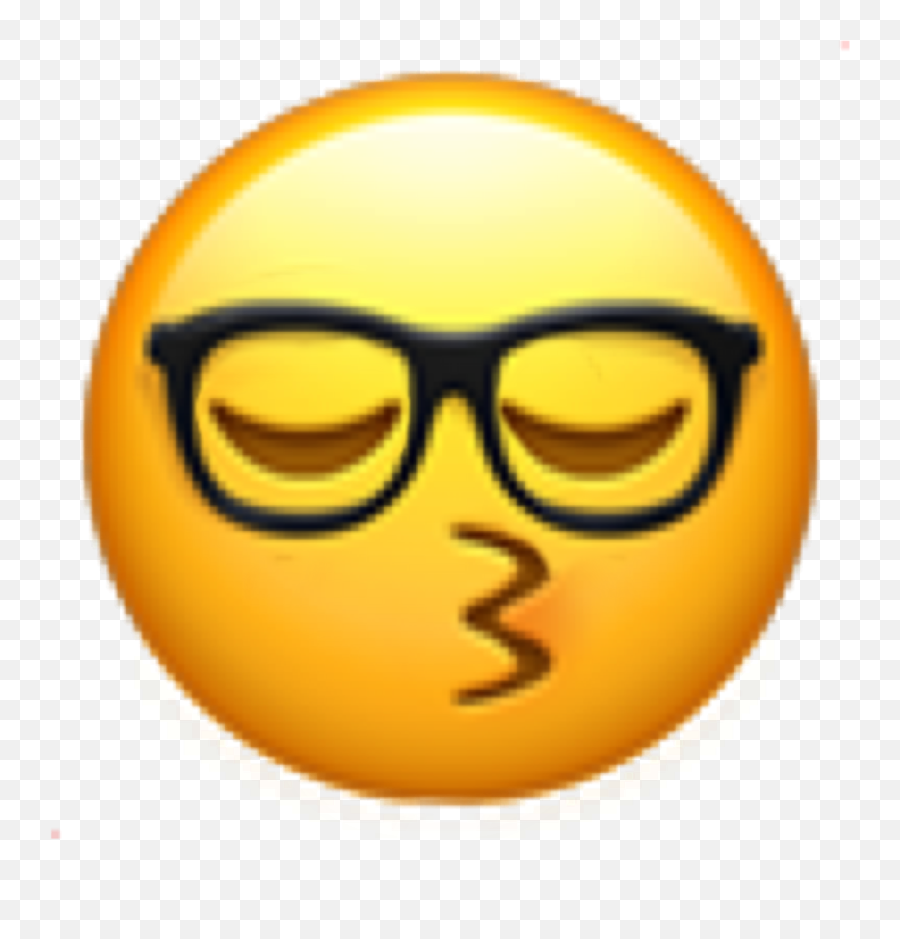 Nerd Glasses Emoji Kiss Freetoedit - Smiley,Hashtag Emoji