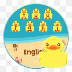 Cartoon Young Duck Chic Keyboard Theme - Clip Art Emoji,Petty Emoji
