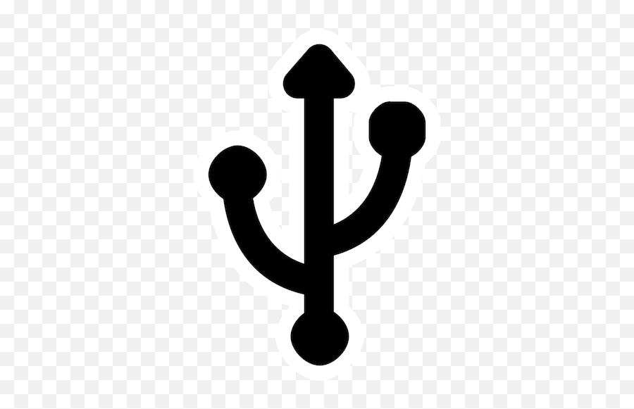 Vector Illustration Of Simple Computer - Usb Connect Symbol Emoji,Keyboard Emoticons Symbols
