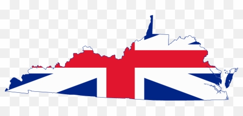 Flag Map Of The Colony Of Virginia - 13 Colonies Flag Map Emoji,Union Jack Emoji