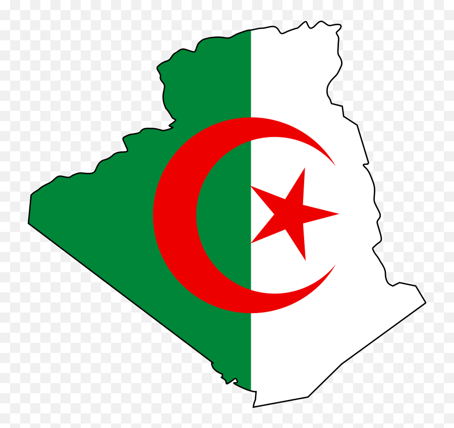 Flag And Map Of Algeria - Algeria Map And Flag Emoji,Polish Flag Emoji
