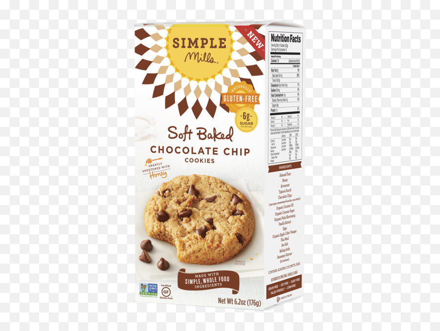 Chocolate Chip Cookie Transparent U0026 Png Clipart Free - Simple Mills Crunchy Chocolate Chip Cookies Emoji,Emoji Cookie Cake