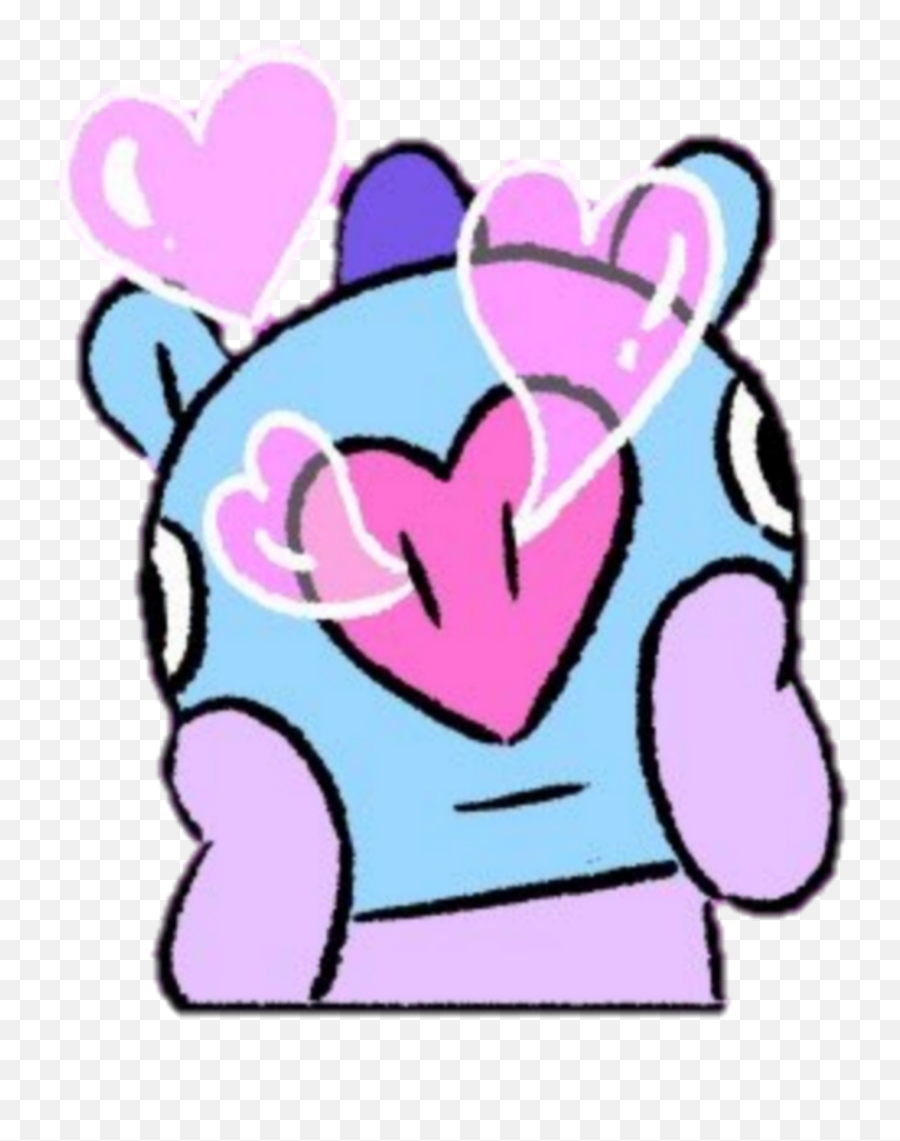 Mang Army Bt21 Pony Bts Cute Heart - Bt21 Mang Png Emoji,Bt21 Emoji