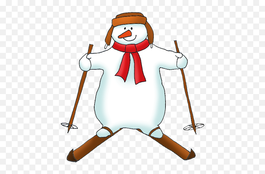 Skiing Clipart Christmas Skiing Christmas Transparent Free - Snowman Skiing Clip Art Emoji,Skiing Emoticon