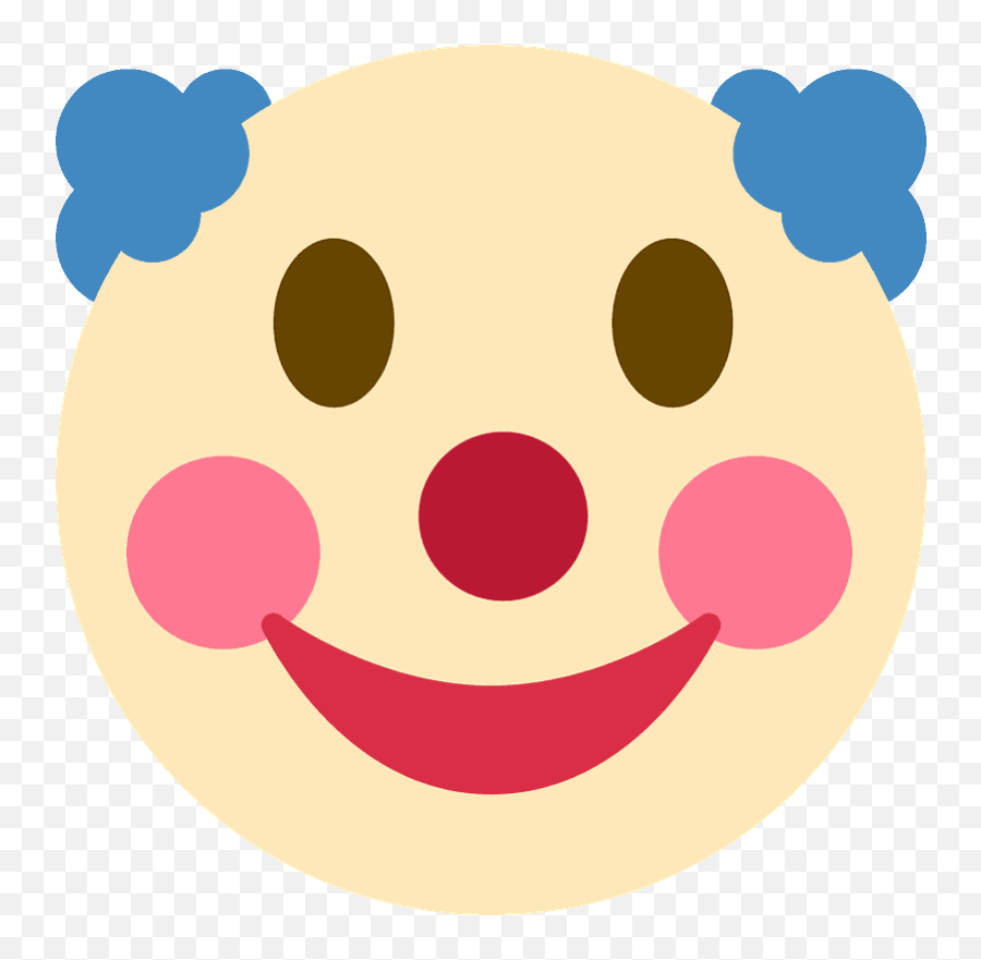 Clown Face Emoji Clipart Free Download Transparent Png - Twitter Clown Emoji,Blue Circle And Alien Emoji